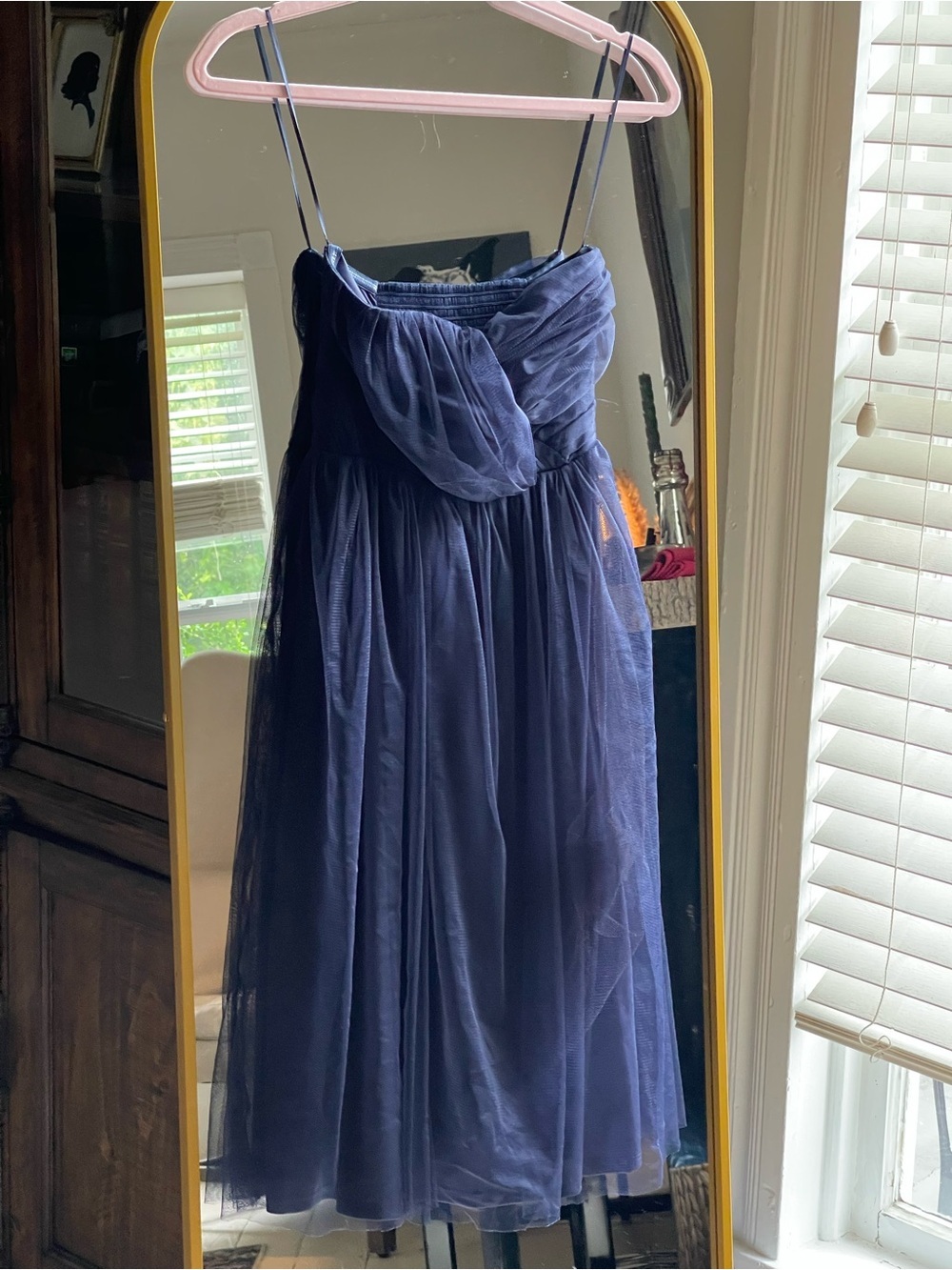 ASOS NWT Navy Strapless tulle Midi Dress